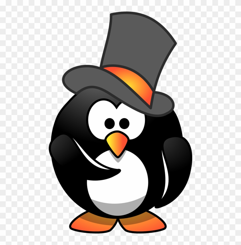 Penguin,hirer,hiring,top Hat,face,person,hat,free - Penguin In A Top Hat #1340222