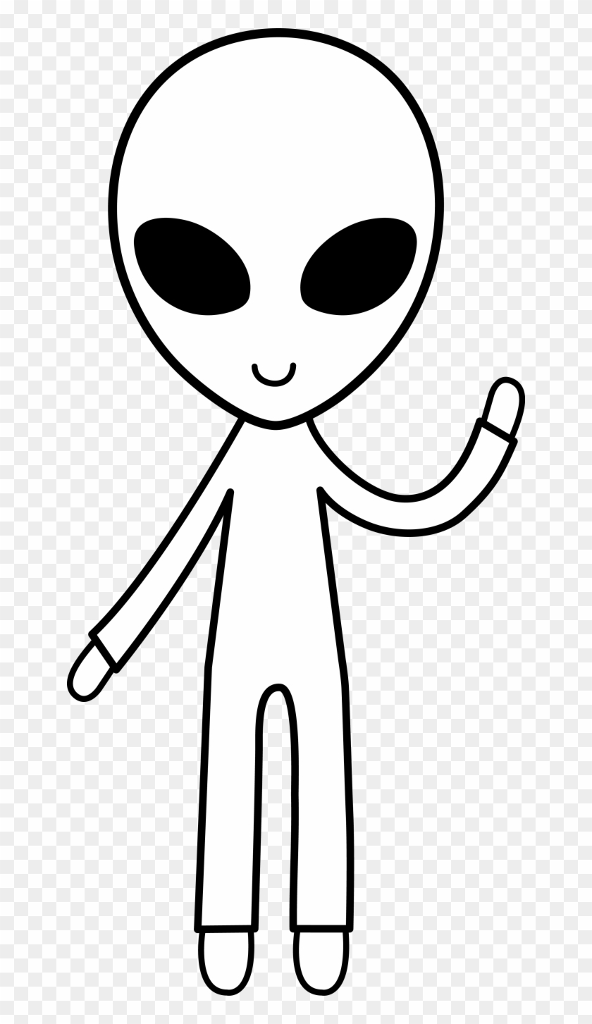 Banner Alien Clipart Black And White - Alien Clipart Black And White #1340240