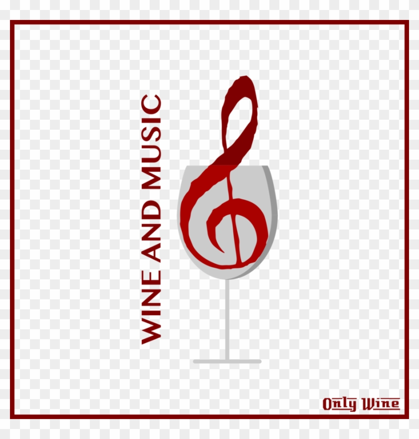 Wine Clipart Wine Glass Clip Art - Treble Clef #1340253