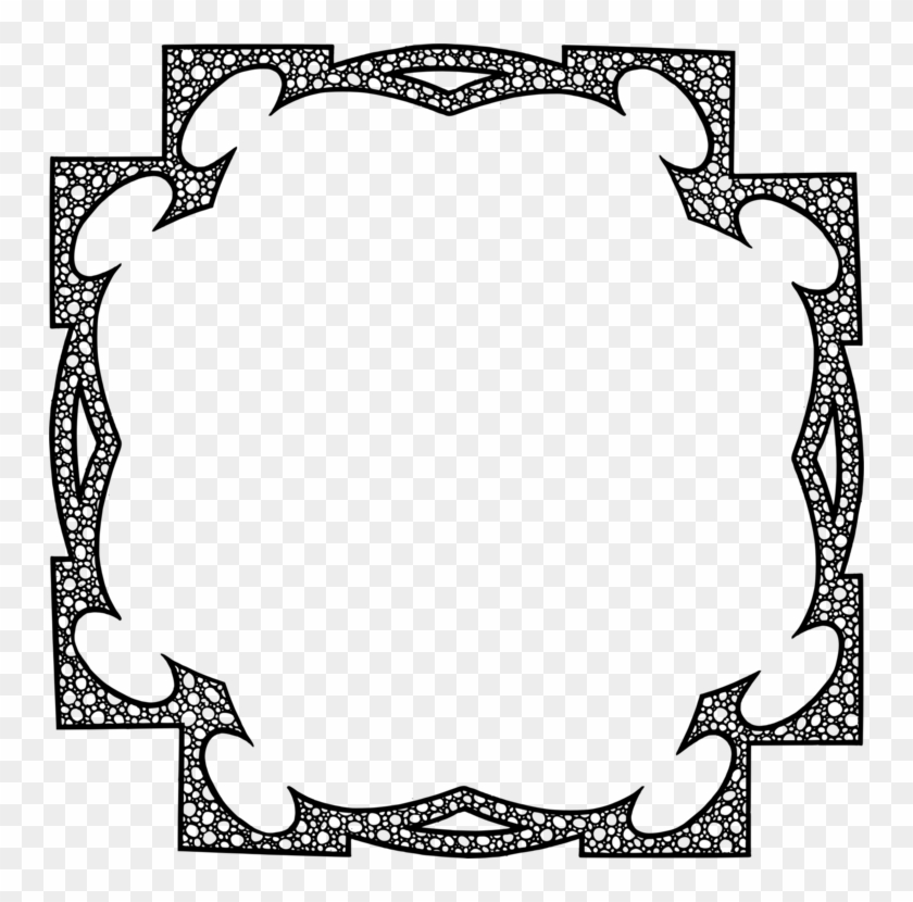 Black And White Picture Frames Line Art Monochrome - Clip Art #1340337