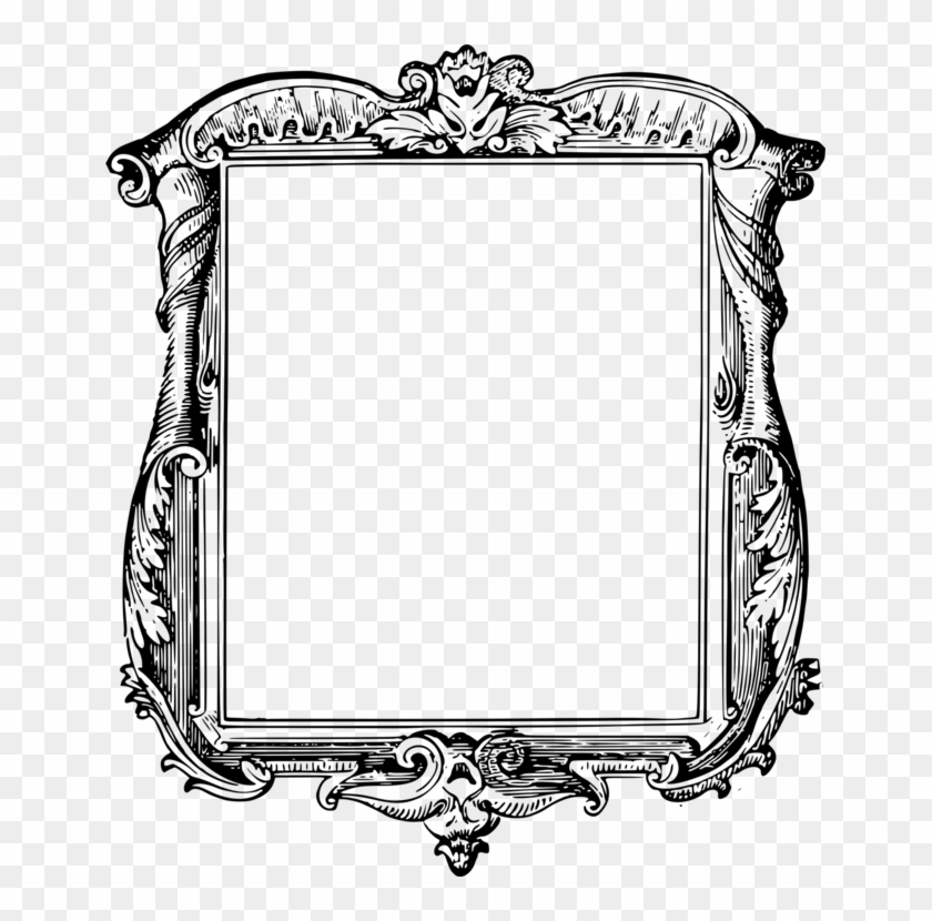 Picture Frames Black And White Decorative Arts Computer - Square Vintage Frame #1340355