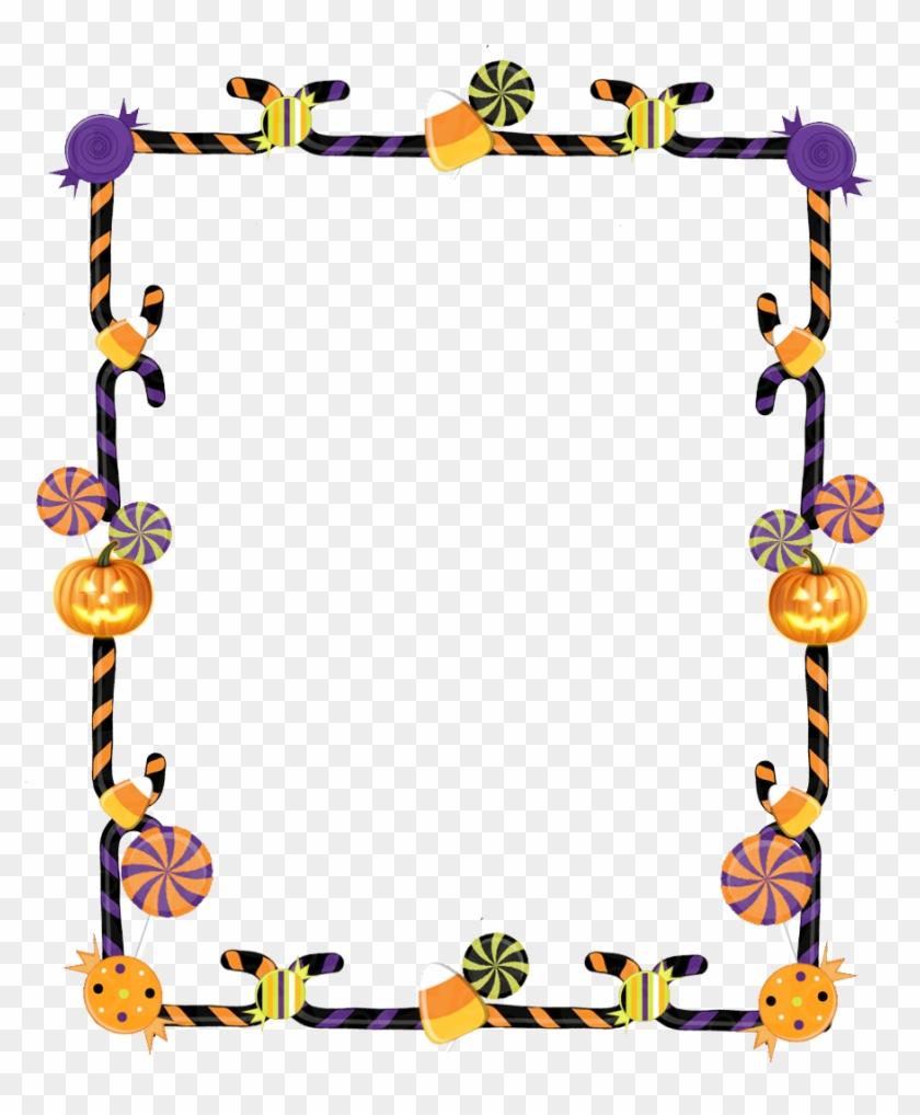 Clipart Black And White Download Of Halloween Borders - Candy Corn Border Png #1340357