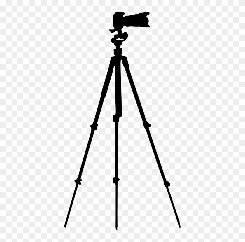 Tripod Camera Lens Silhouette - Camera On Tripod Png #1340390