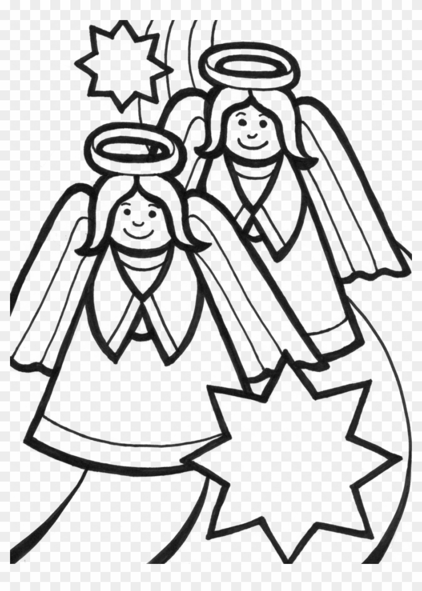 Coloring Sheets Christmas Angel Clipart Christmas Coloring - Desenhos De Anjinhos Para Pintar #1340409