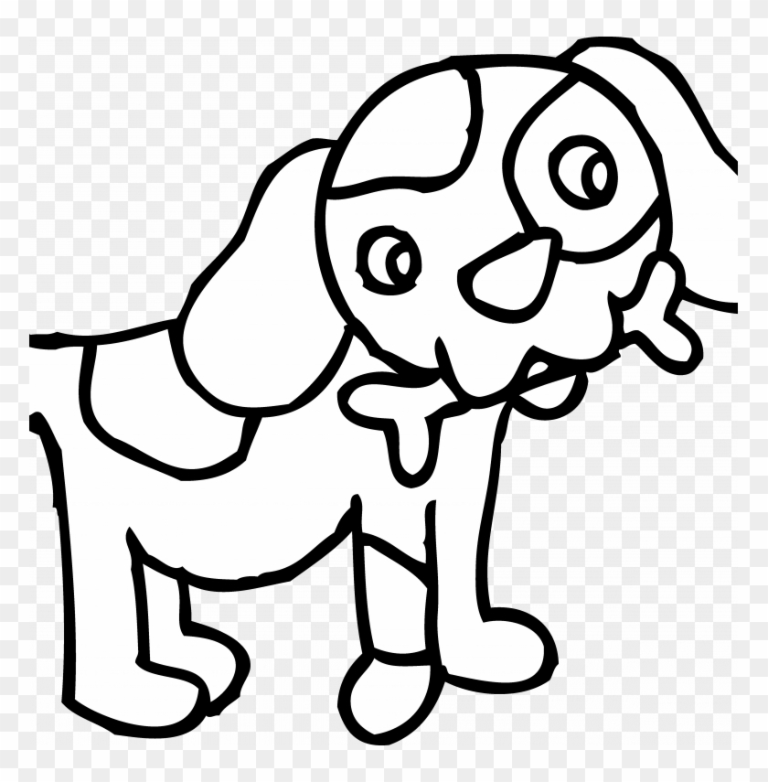 Small Size - Cartoon Dog To Color #1340431