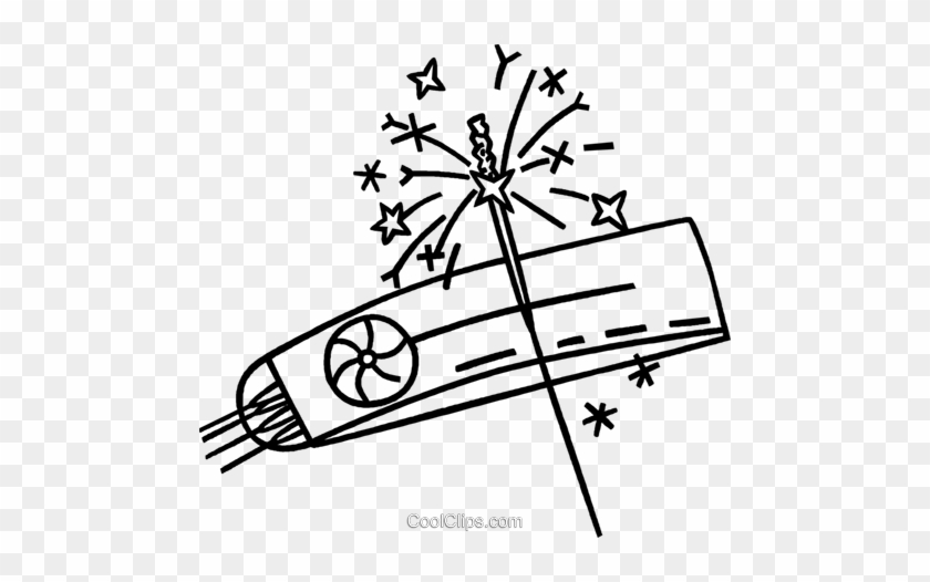 Fireworks Royalty Free Vector Clip Art Illustration - Cross #1340486