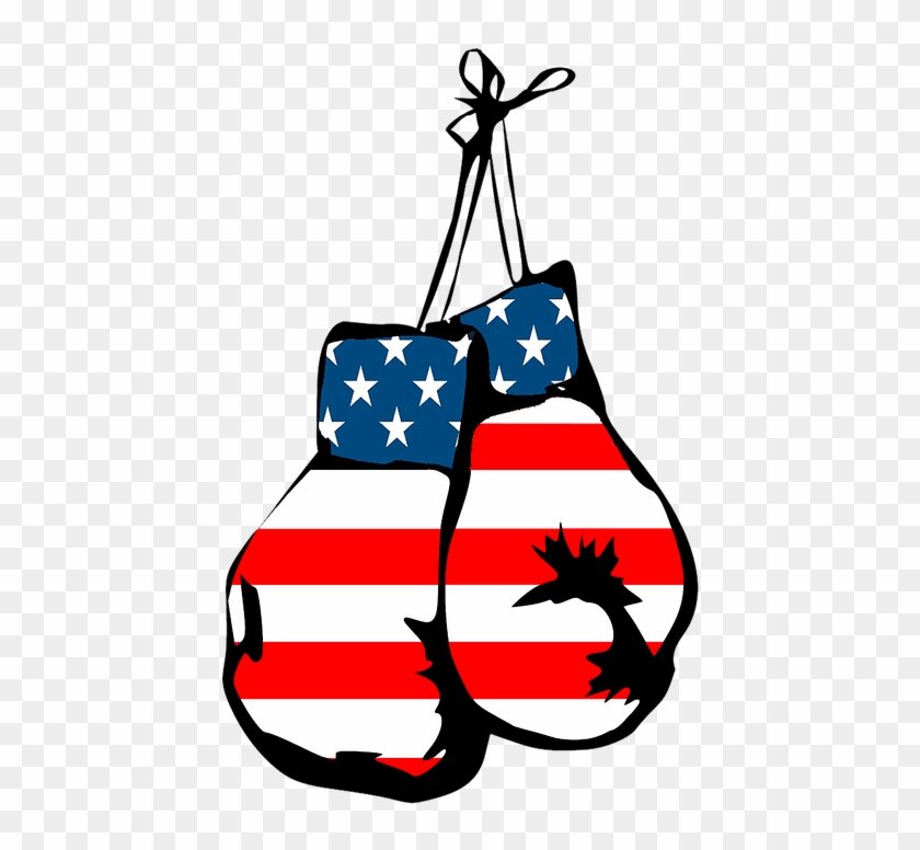 Boxing Gloves Clipart American Flag - Mexican Boxing Glove Clipart #1340520