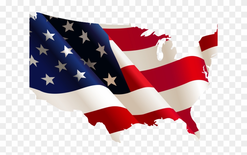 Free American Flag Clipart - United States Flag Shape #1340536