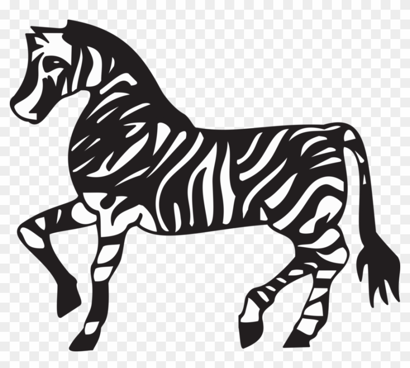 Clip Art Christmas Download Black And White - Zebra Running Clipart Free #1340537