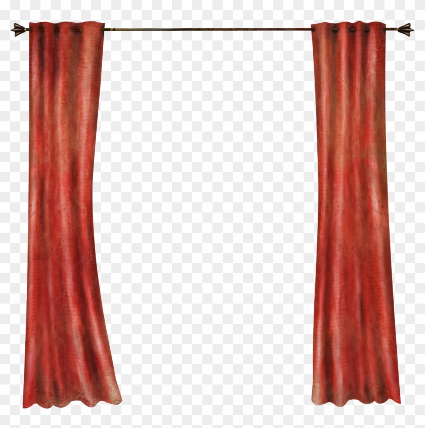 Curtain Window Art Transprent - Красные Шторы Пнг #1340595