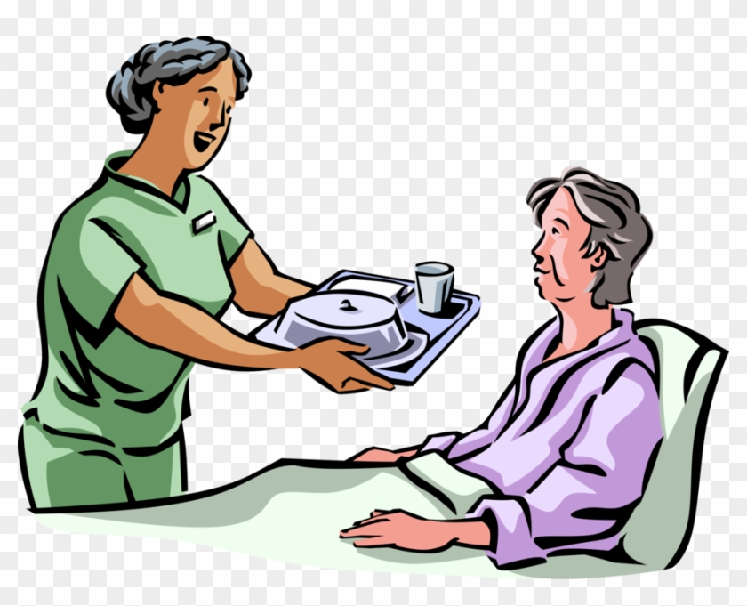Nurses With Patients Royalty Free Vector Clip Art Illustration - Patienten Clipart #1340646