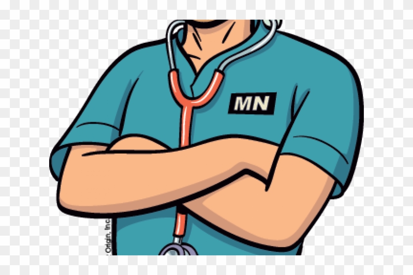 Cartoon Clipart Nurse - Nurse Male Clip Art #1340667