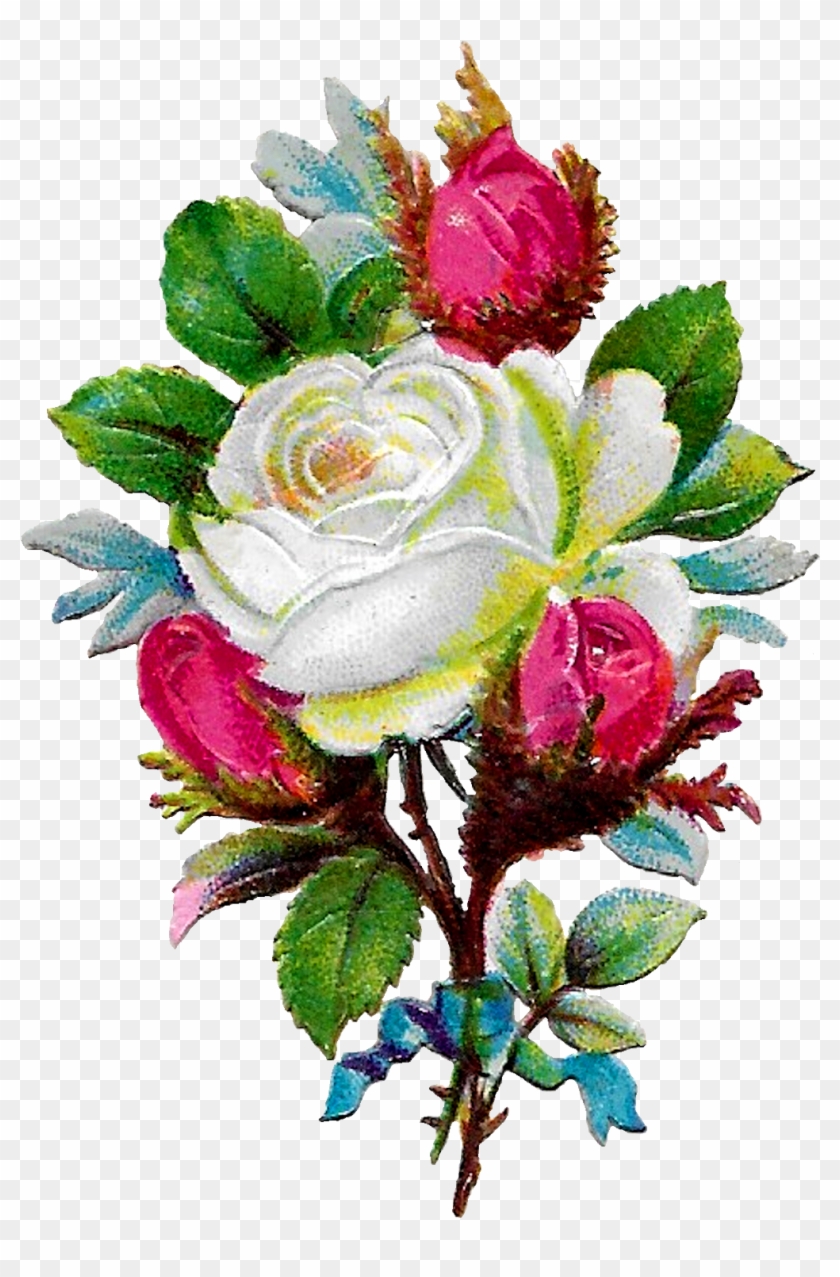 Digital White Rose Clip Art Download Png - Rose #1340677