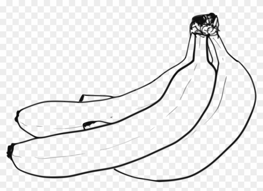 Banana Pudding Line Art Drawing Computer Icons - Bananas Black And White Clip Art #1340698
