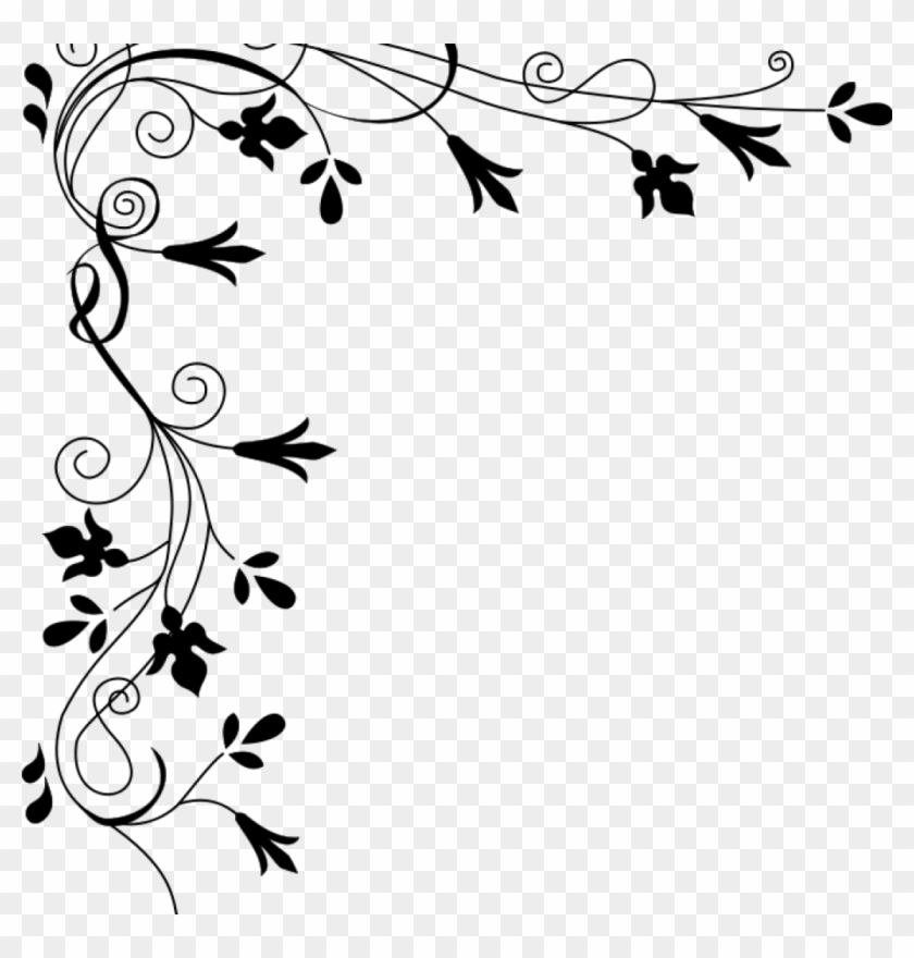 Flower Border Black And White Black And White Flower - Black And White Floral Design Shower Curtain #1340867