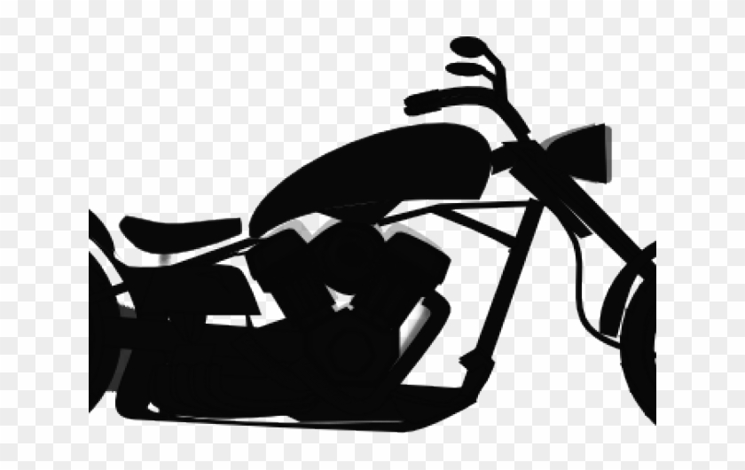 Motorcycle Clipart Transparent Background - Harley Davidson Black And White #1340930