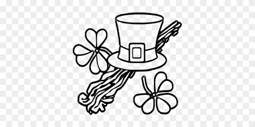 Saint Patrick's Day Irish People Shamrock Leprechaun - St Patrick Day Clip Art Black And White Free #1340936