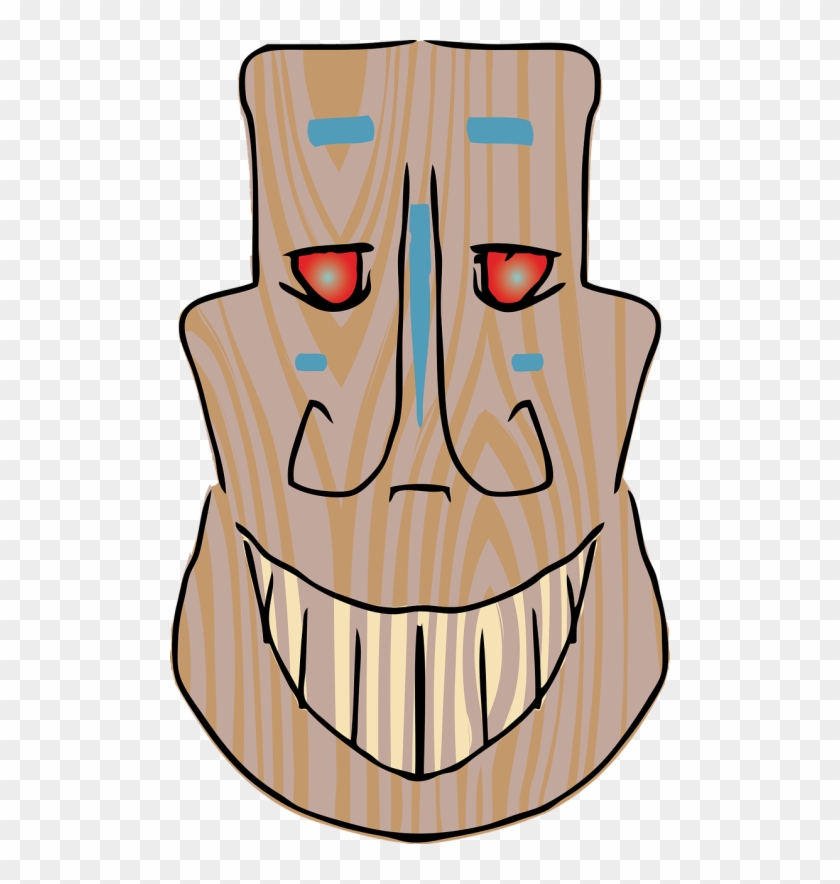 Vector Graphics - Tiki Mask Smile #1340955