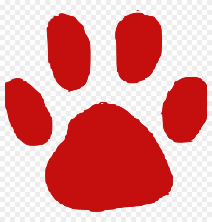 Red Paw Print Red Paw Print Clip Art At Clker Vector - Lime Green Paw Print #1340963