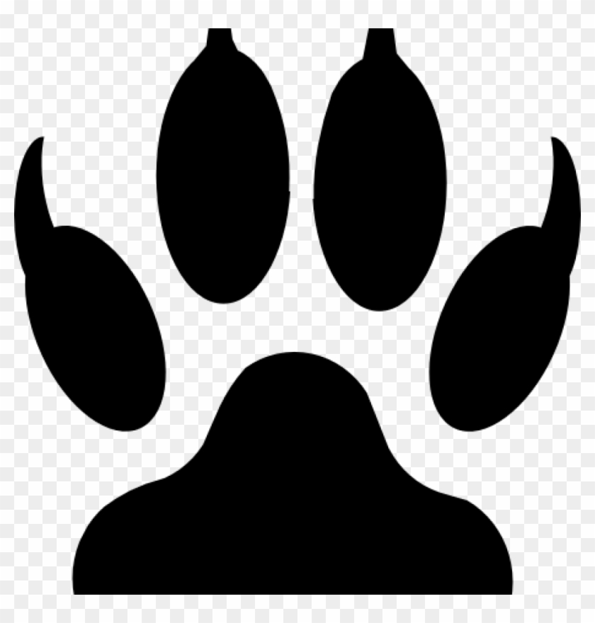 Bear Paw Clip Art Grizzly Bear Paw Print Clipart Clipart - Garras De Tigre Png #1340965