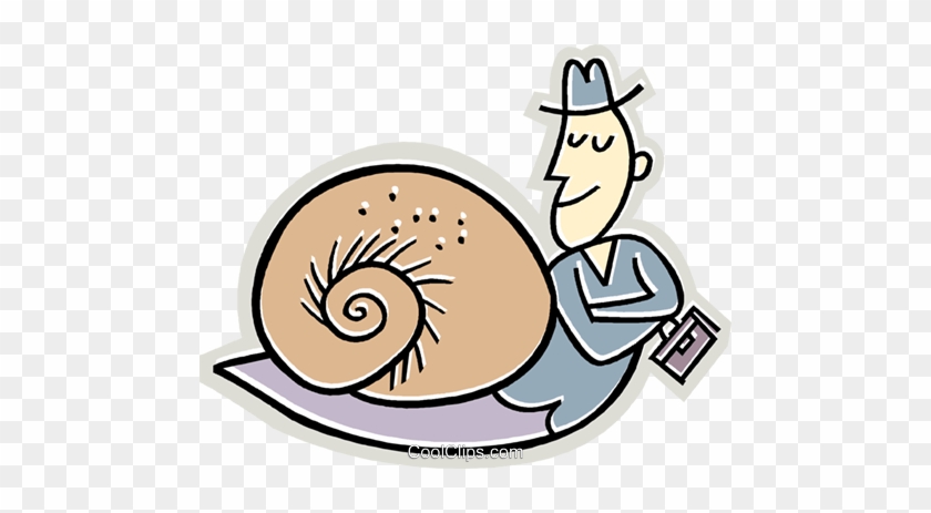 Moving At A Snails Pace Royalty Free Vector Clip Art - Clip Art #1341010