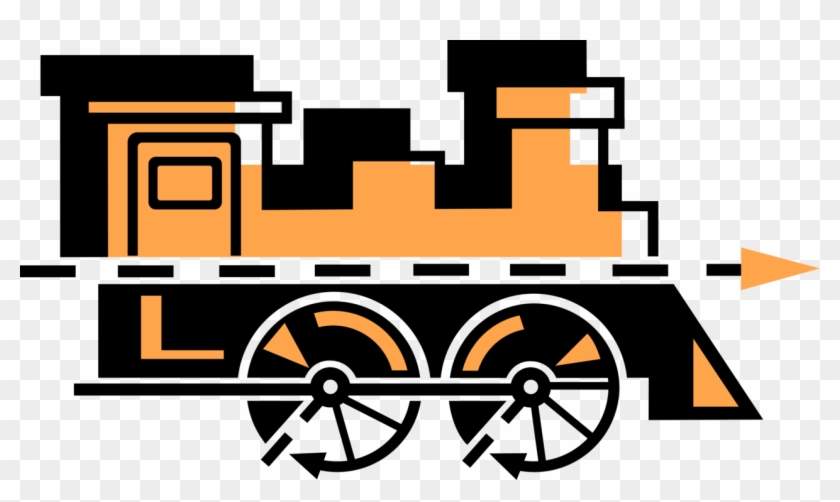 Vector Illustration Of Railroad Rail Transport Steam - Vector Illustration Of Railroad Rail Transport Steam #1341047
