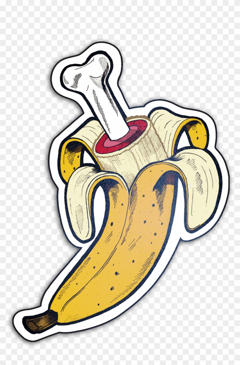 Banana Bone Peel Into This New Sticker Set - Bone In Banana #1341134