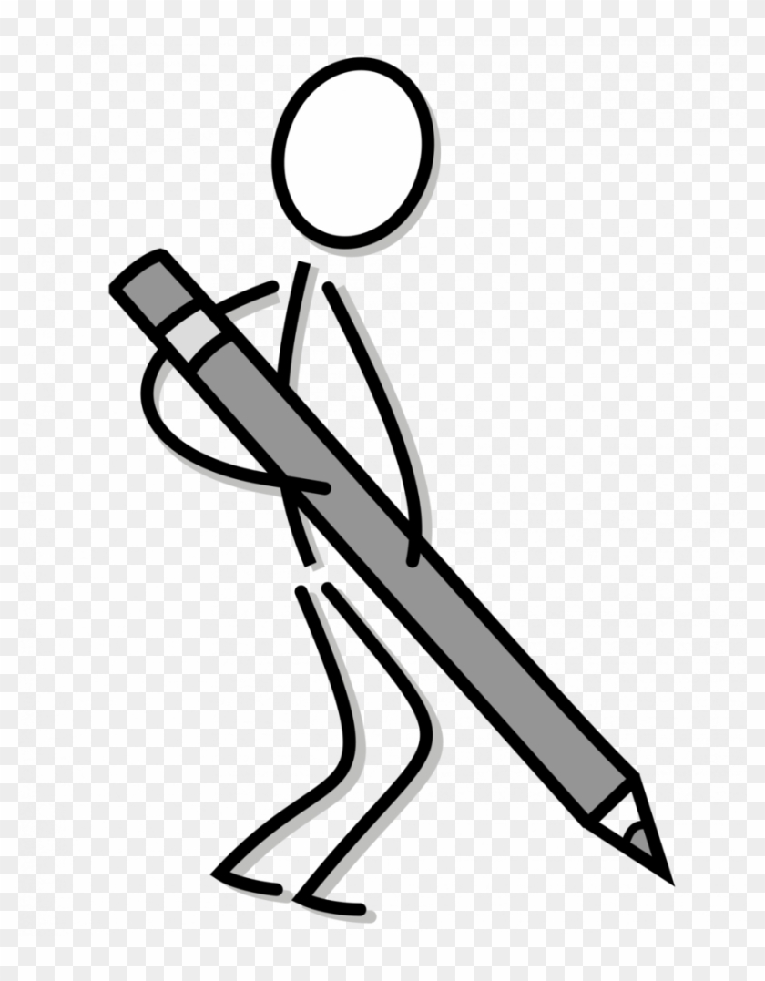Download Stick Person Writing Transparent Clipart Stick - Writing Clipart Stick Figure #1341179