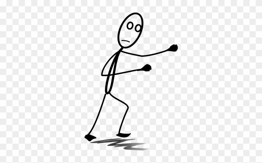 Stick Man Figure In Fighting Position - Stick Person Transparent Background #1341183