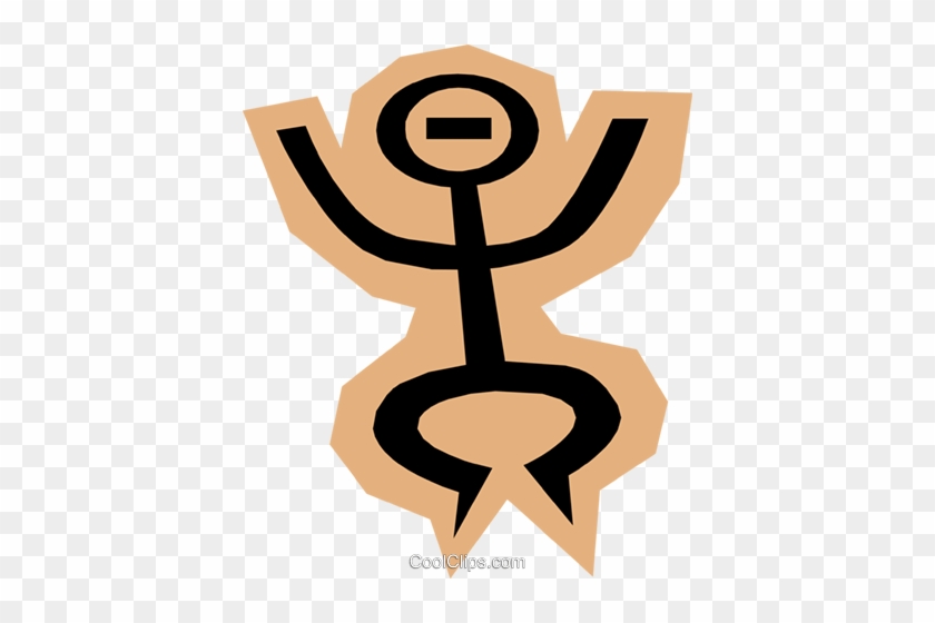 Stickman On Brown Shape Royalty Free Vector Clip Art - Illustration #1341188