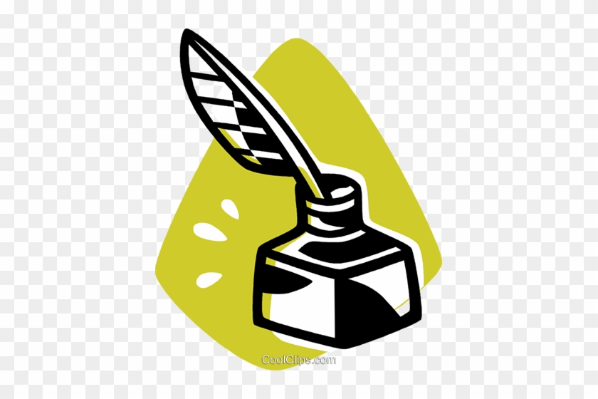 Ink Well And Quill Pen Royalty Free Vector Clip Art - Ink #1341232