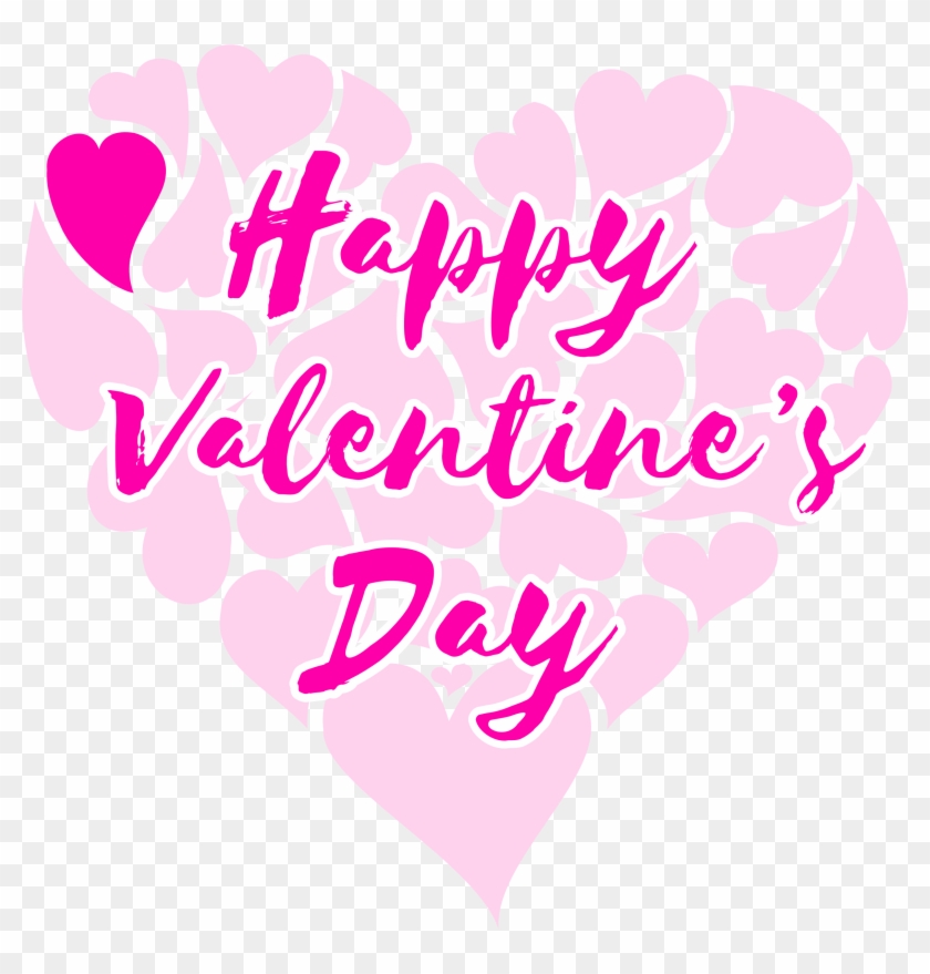 Clipart Happy Valentine 039 S Day Title With Hearts - Happy Valentines Day Title #1341335