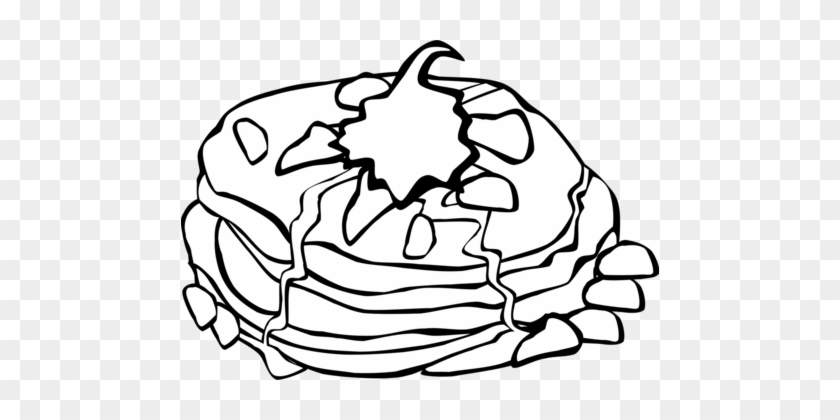 Breakfast Pancake Coloring Book Food Group - Food Coloring Pages Hd #1341346