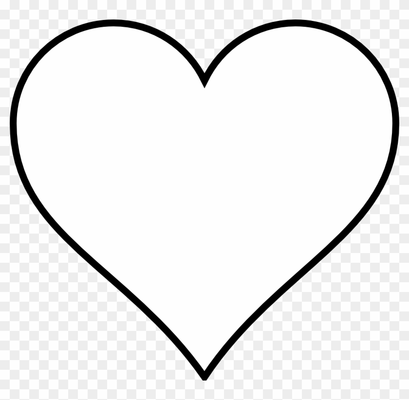 Black And White Heart Outline Clip Art - Heart Outline Clipart #207759