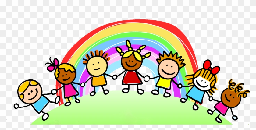 Christian Preschool Lutheran Church Of Our Redeemer - Kids With Rainbow Clipart #207864