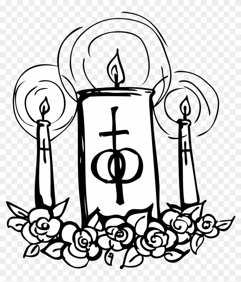 Catholic Church Catholicism Wedding Clip Art - Wedding Candle Clip Art #207925