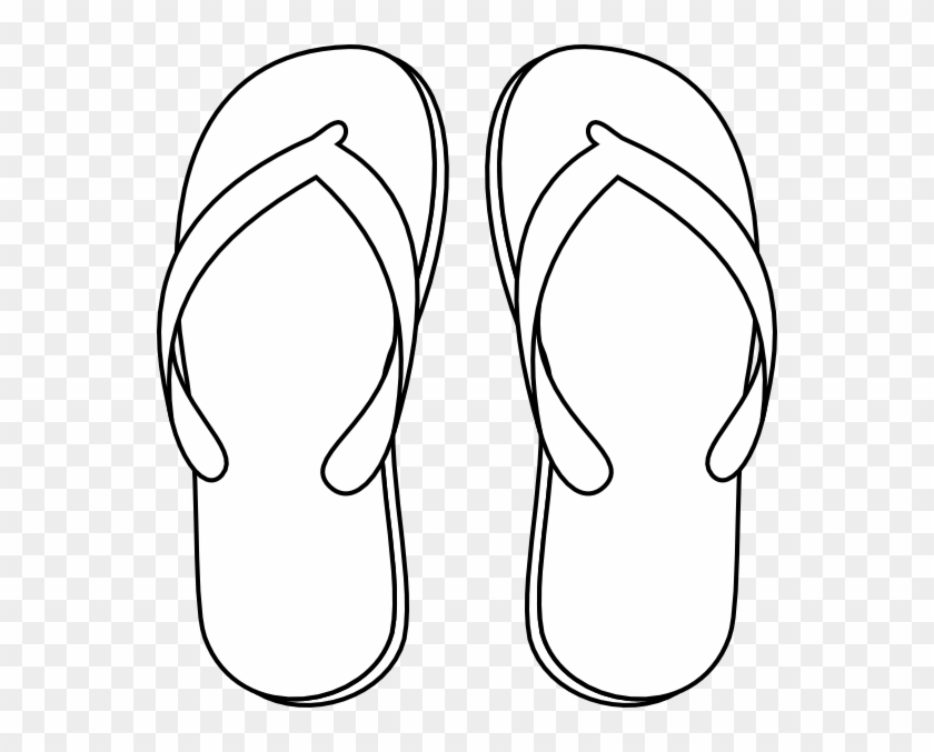 Drawing Of A Flip Flop - Flip Flops Black And White #207974