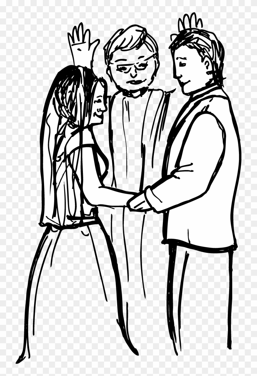Catholic Wedding Clipart Free Images - Church Wedding Drawing #208293