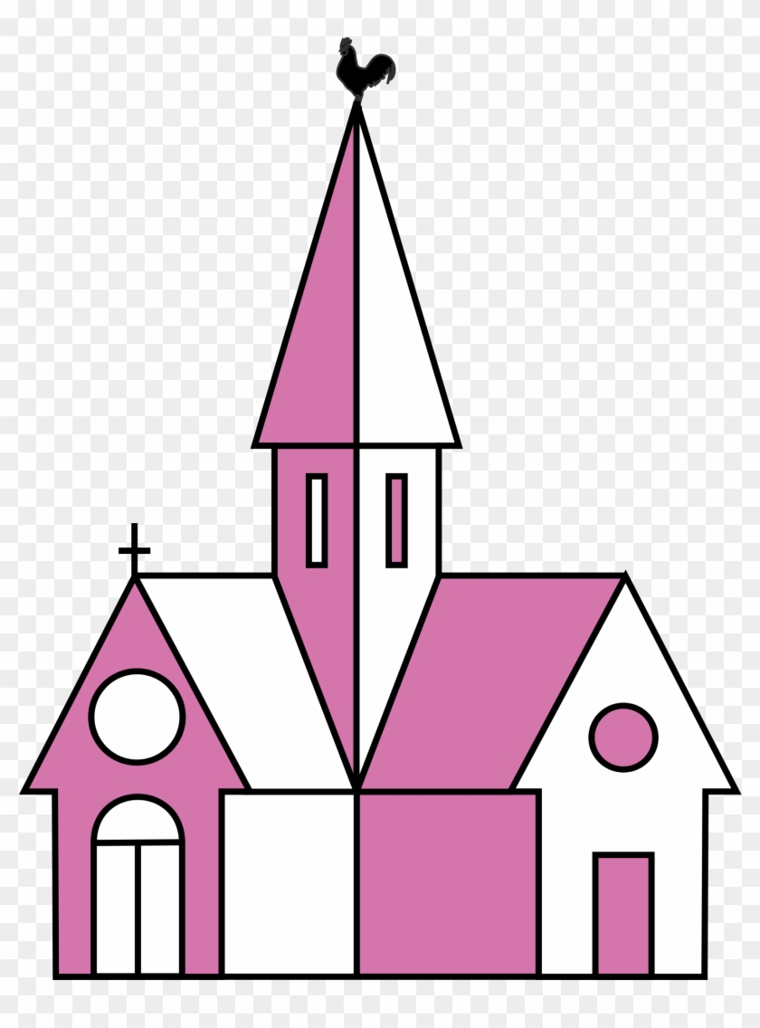 Open - Pink Church Clip Art #208502