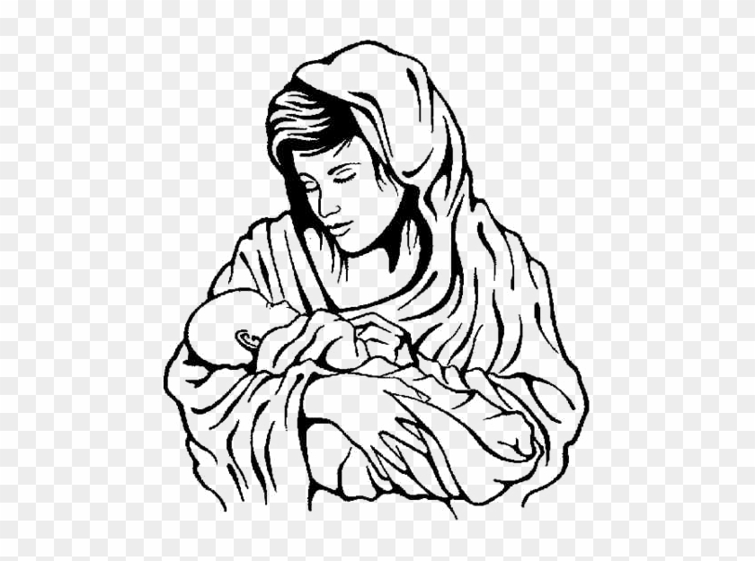 Mary And Baby Jesus Coloring Pages - Mary And Baby Jesus Coloring Pages #208511