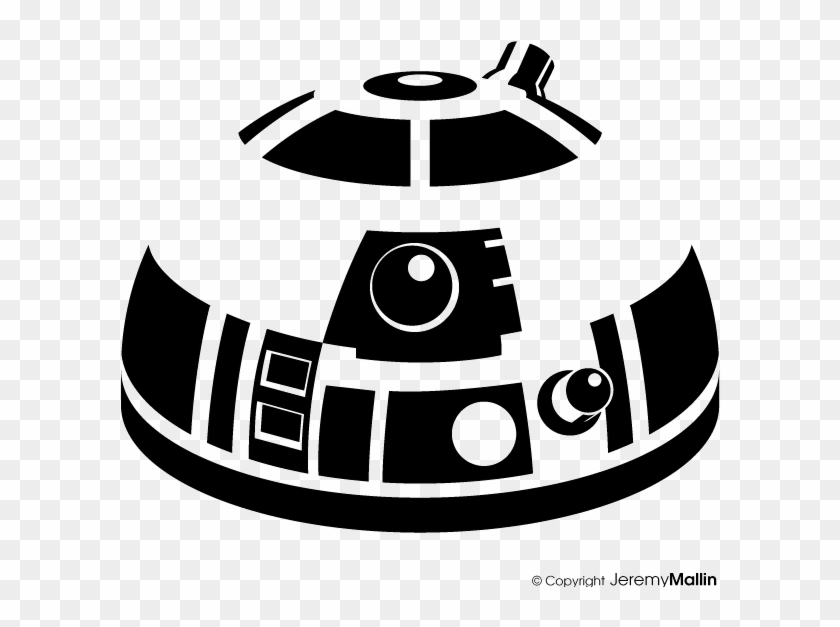 Artoo Logo By On @deviantart - Black And White R2 D2 #208617