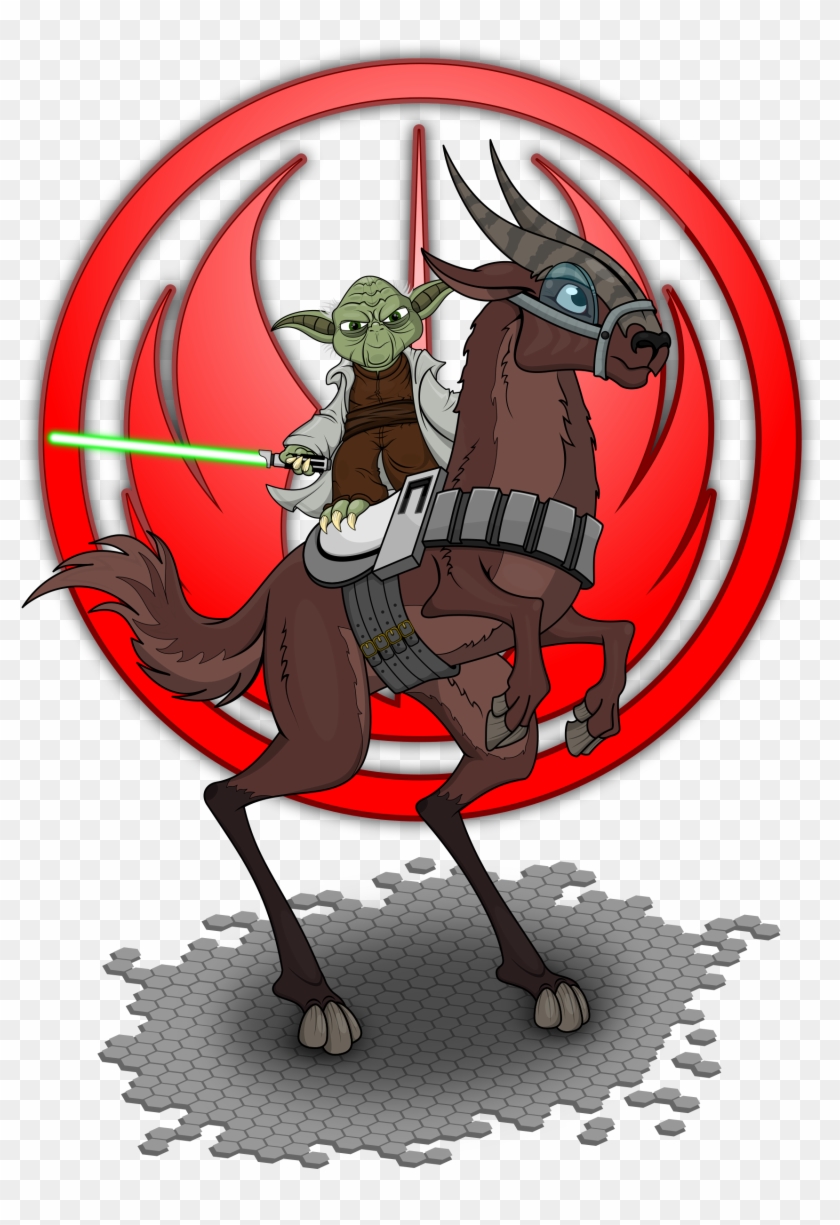 Star Wars Maestro Yoda Y Su Kybuck - Yoda Montando #208704