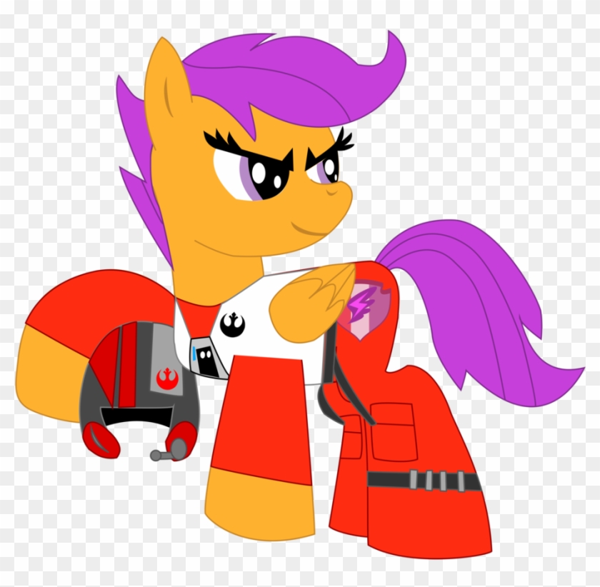 Scootaloo As Poe In Star Wars 7 By Ejlightning007arts - Star Wars: The Force Awakens #208774