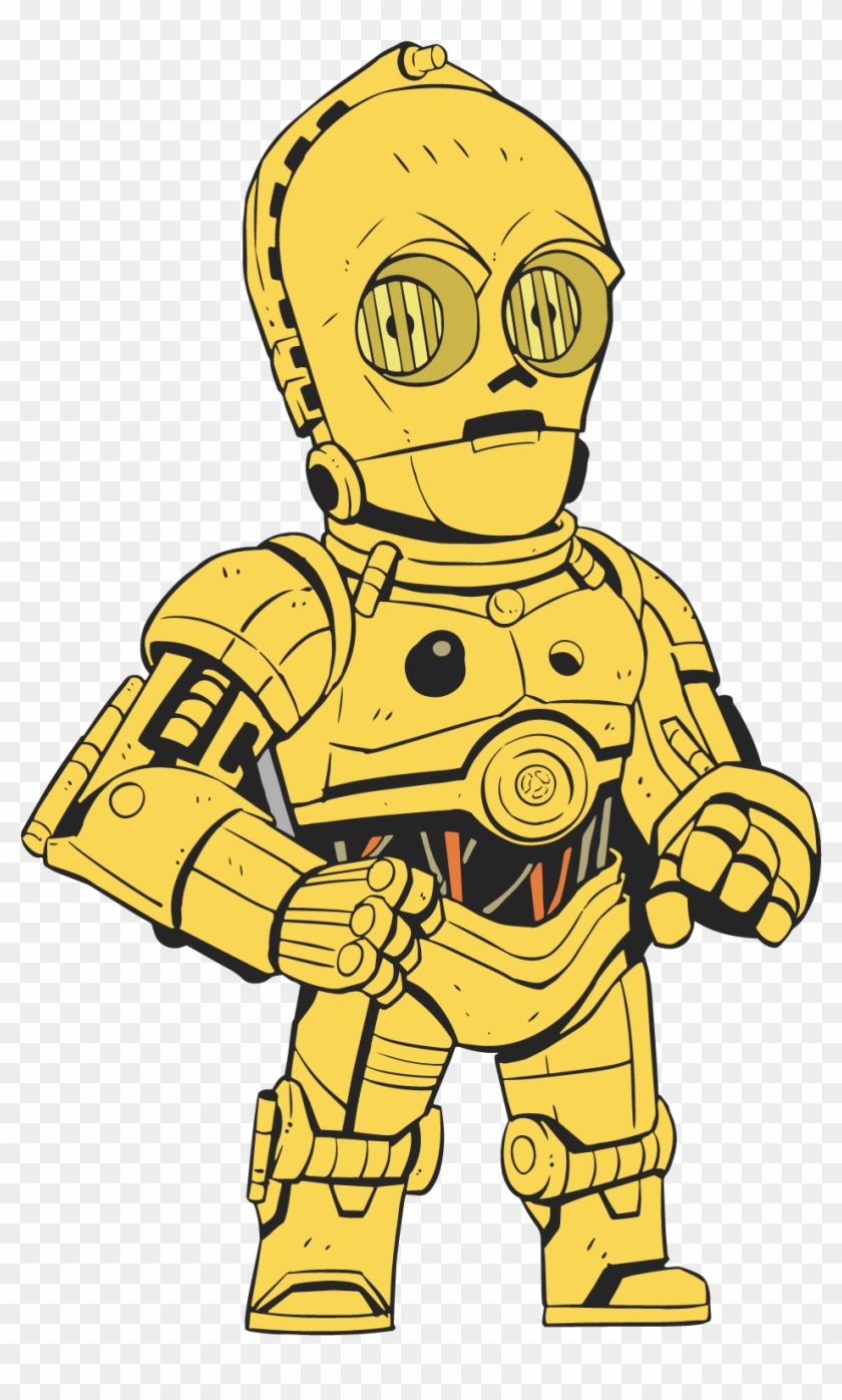 Star Wars Clipart C3po - Star Wars Cartoon C3po #208788