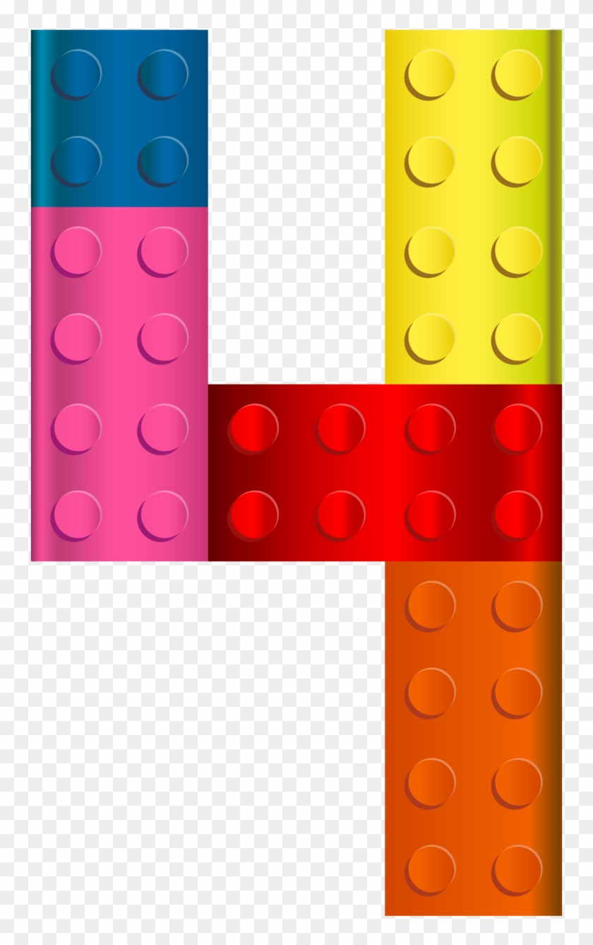 Lego Number 4 Clipart #209007