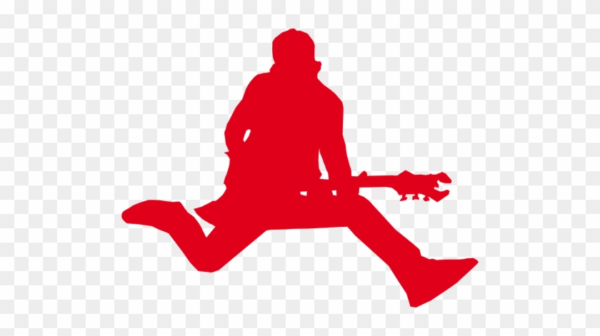 Silhouette Of Rock Star With Guitar Vector Graphics - Rock Star #209194
