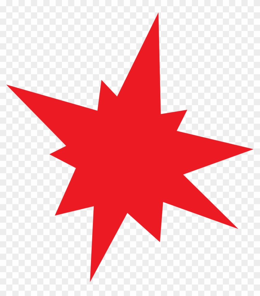 Red Star Clip Art Free Vector / 4vector - Star Explosion Clip Art #209201