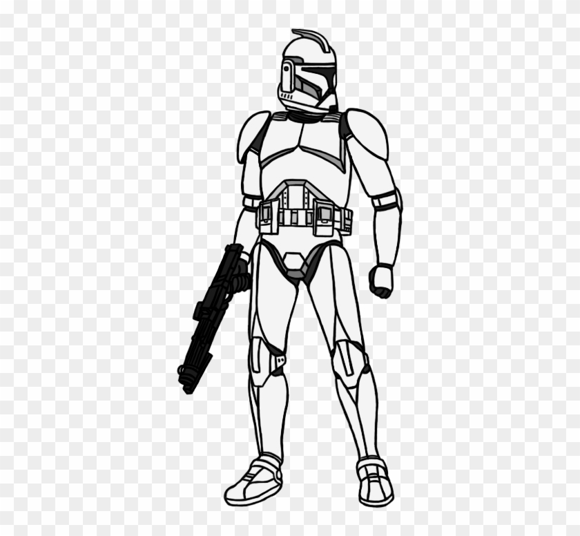 Star Wars Clipart Clone Trooper - Clone Trooper Armor Drawing #209216