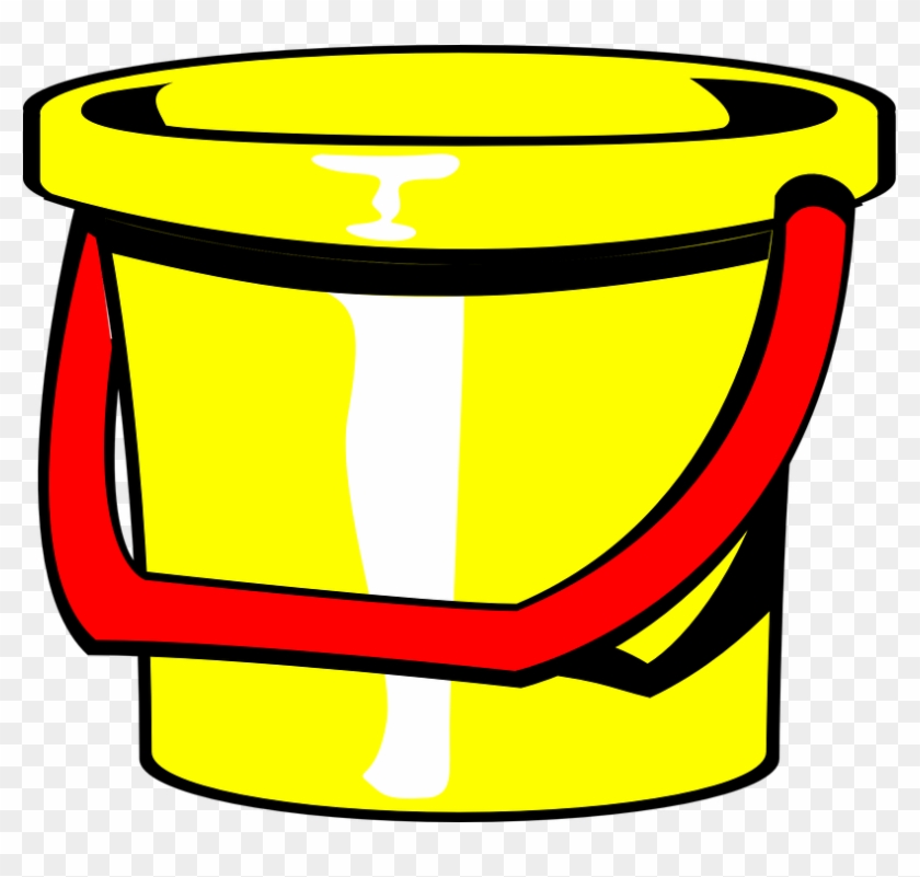 Bucket Yellow Clip Art At Clker - Bucket Clip Art Png #209237
