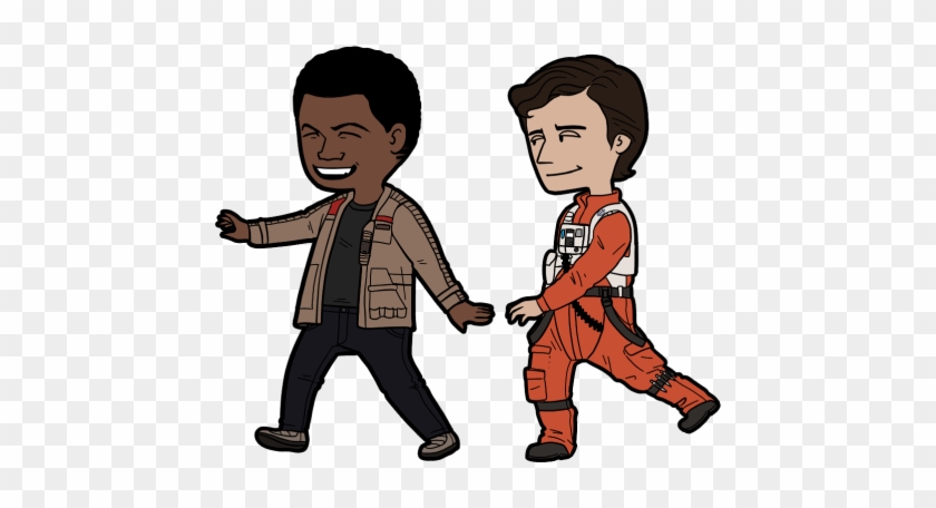 Stormpilot Finnpoe Poe Dameron Finn Fn-2187 Star Wars - Cartoon #209286